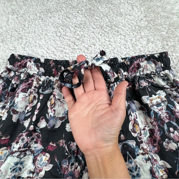 Chloe Kristyn Flowy Lightweight Floral Flower Boho Pants. Medium. Made in USA - Picture 7 of 12